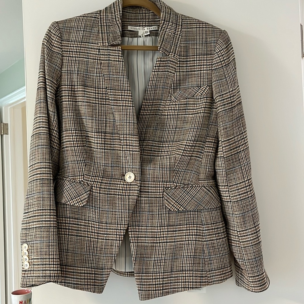 Veronica Beard Blazer, Single Button, Inside Zipp… - image 1